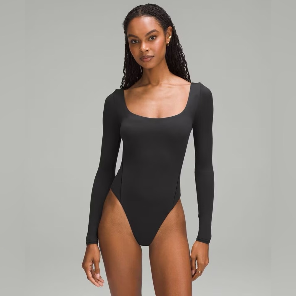 lululemon athletica Black Long Sleeve Bodysuit